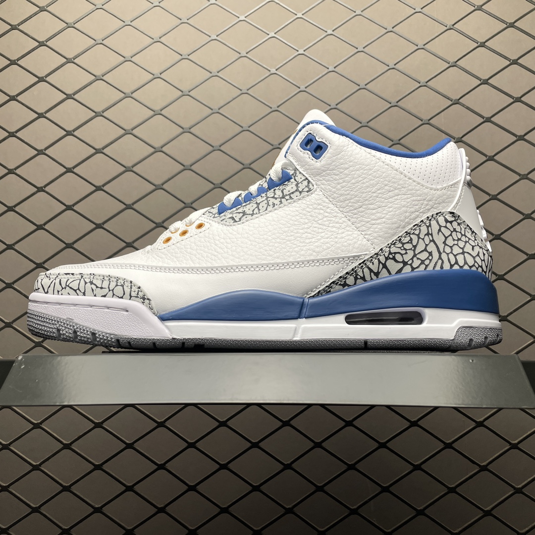 Replica Air Jordan Shoe Air Jordan 3 Retro White and True Blue CT8532-148 Size 40-47.5