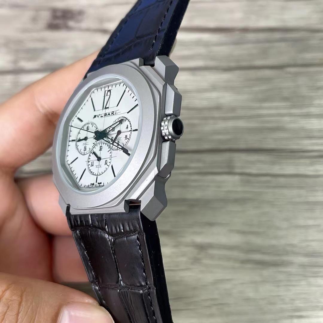 Replica BVLGARI 904l Stainless Steel Quartz Watch 42MM