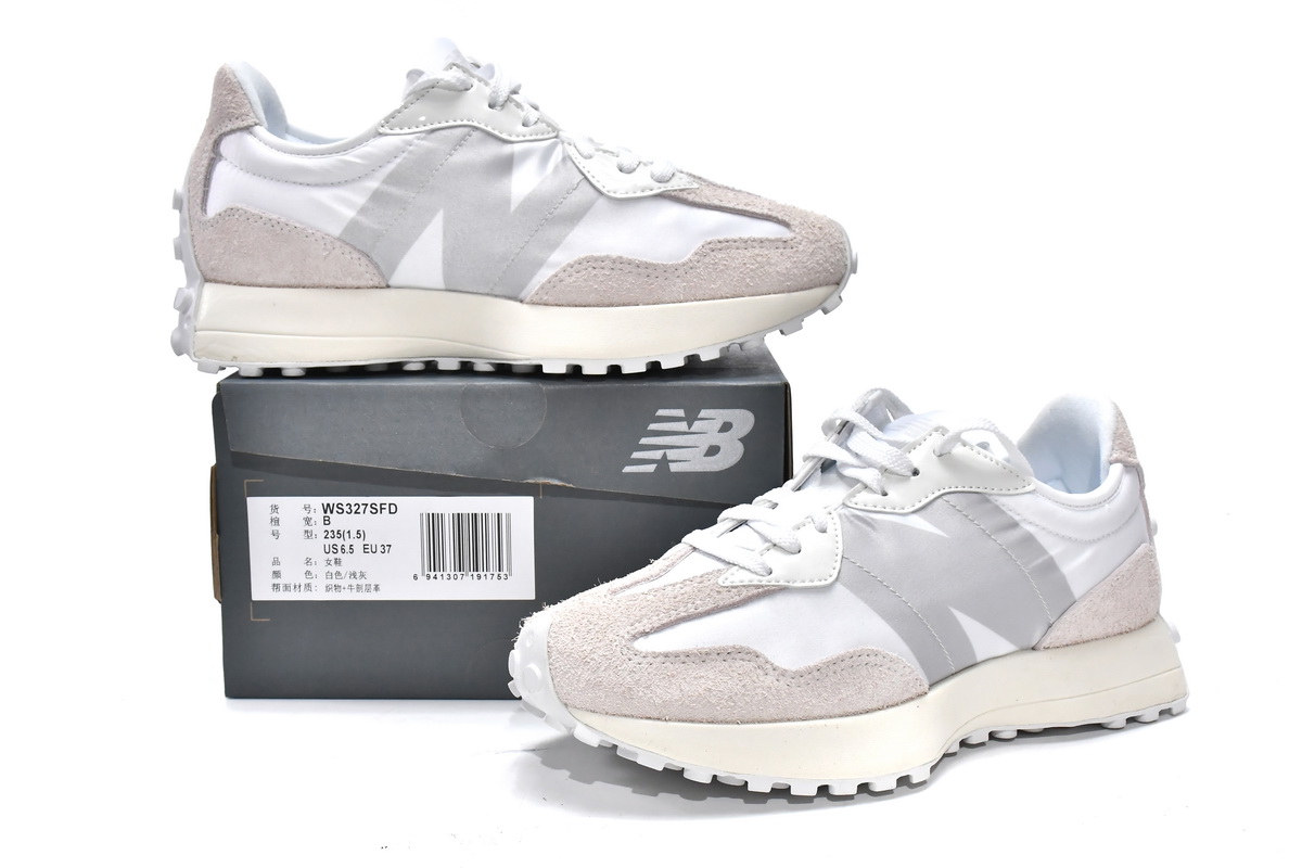 Replica New Balance Shoe WS327SFD New Balance 327 White Moonbeam