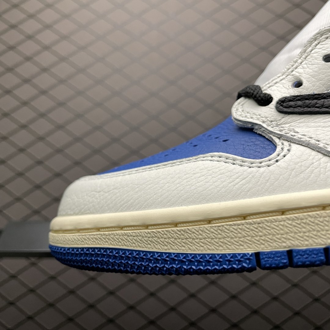 Replica Travis Scott Shoe Fragment x Travis Scott x Air Jordan 1Military Blue TSDH322