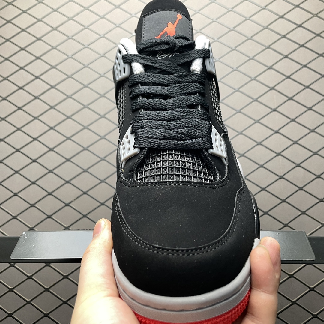 Replica Air Jordan Shoe Air Jordan 4 Retro Bred AJ4 308497-060 Size 40.5-48.5