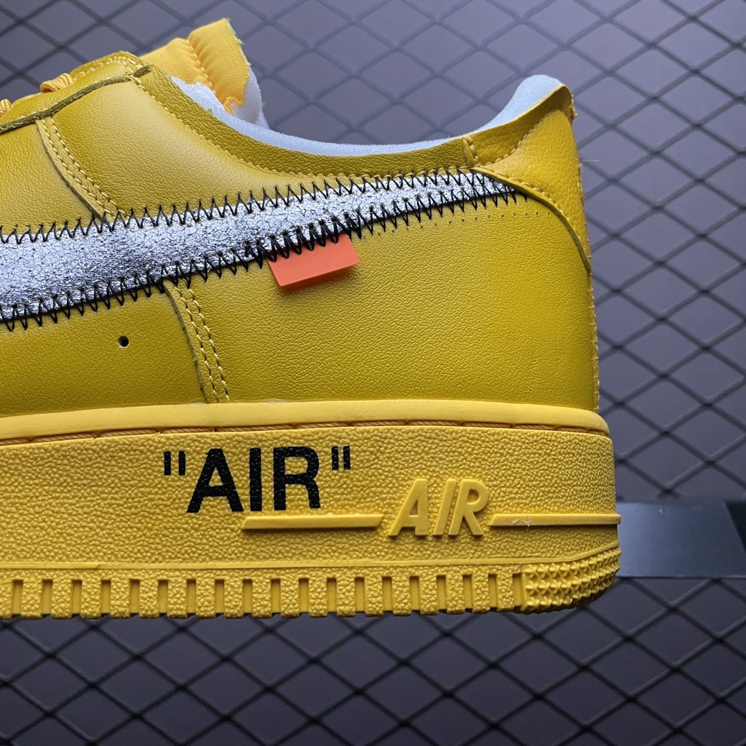 Replica OFF White Shoe Off-White X Nike Air Force 1University GoldOW DD1876-700 Size 36-4