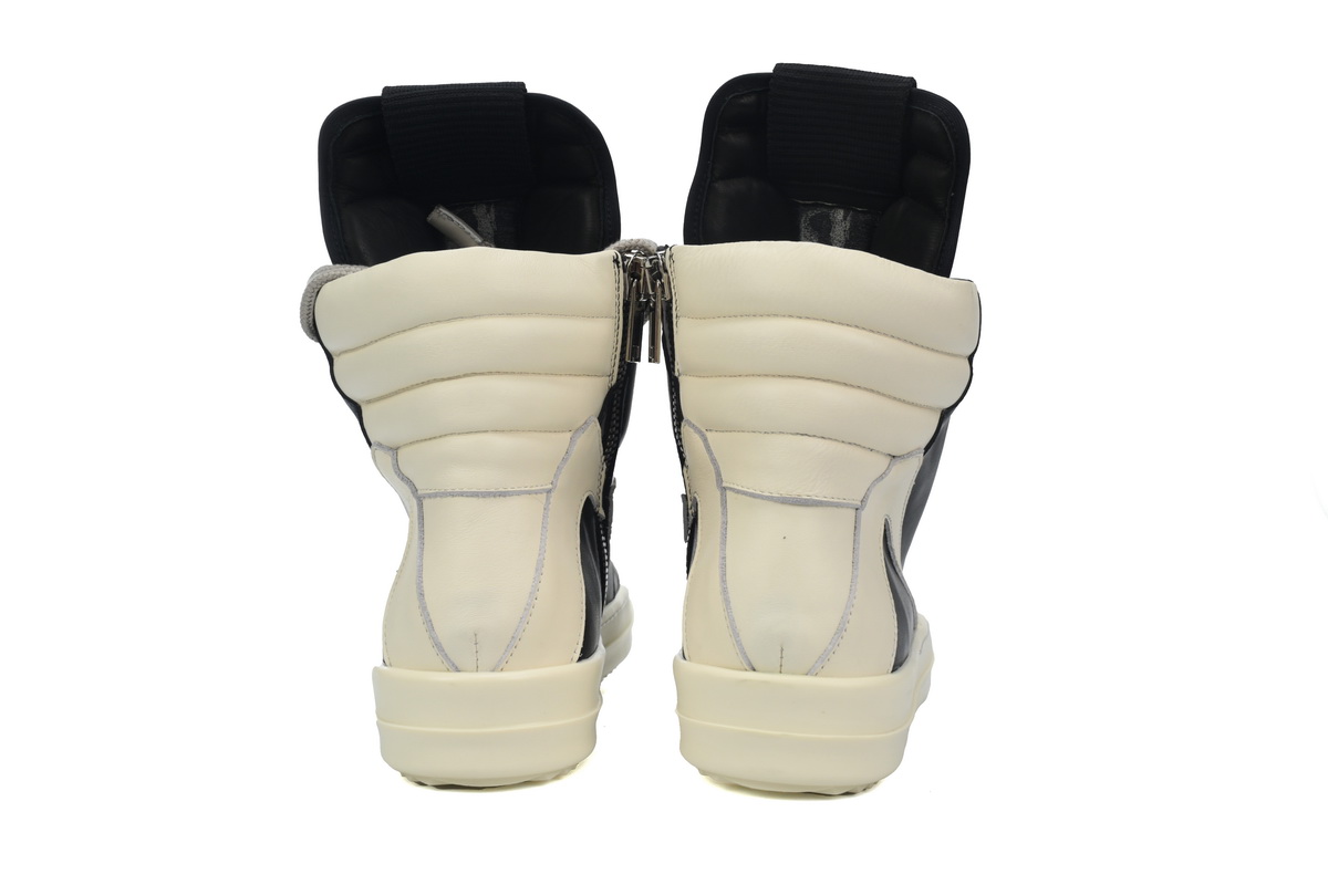 Replica Rick Owens Shoe Rick Owens GeoBasket Oversized Eylet Black White