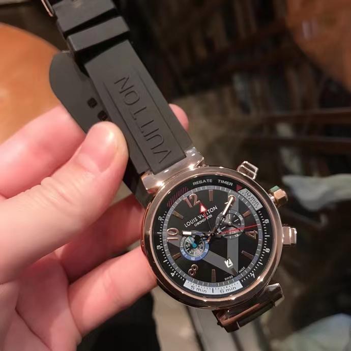 Replica LOUIS VUITTON LV 904l Stainless Steel Quartz Watch 41MM
