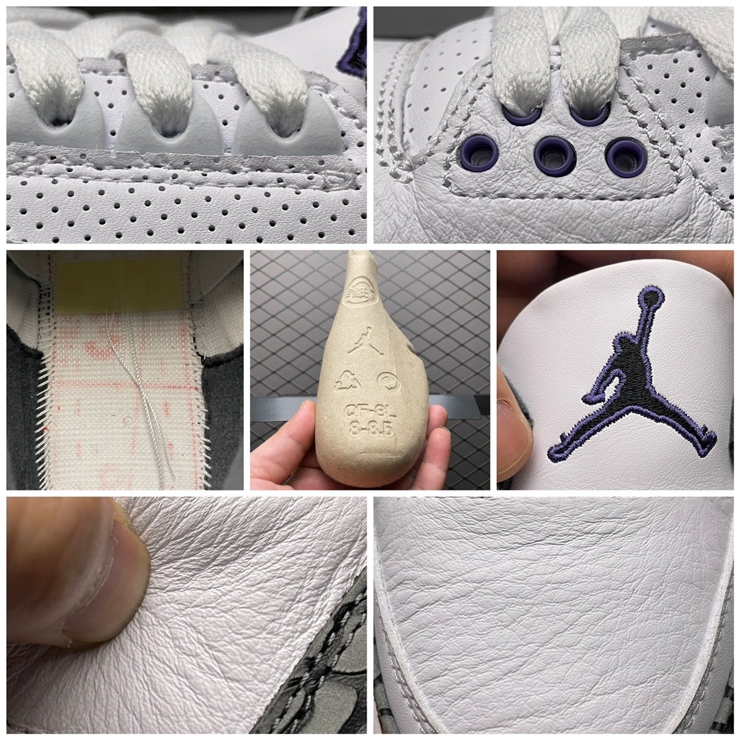 Replica Air Jordan Shoe Air Jordan 3Dark Iris AJ3 CT8532-105 Size 40.5-47.5