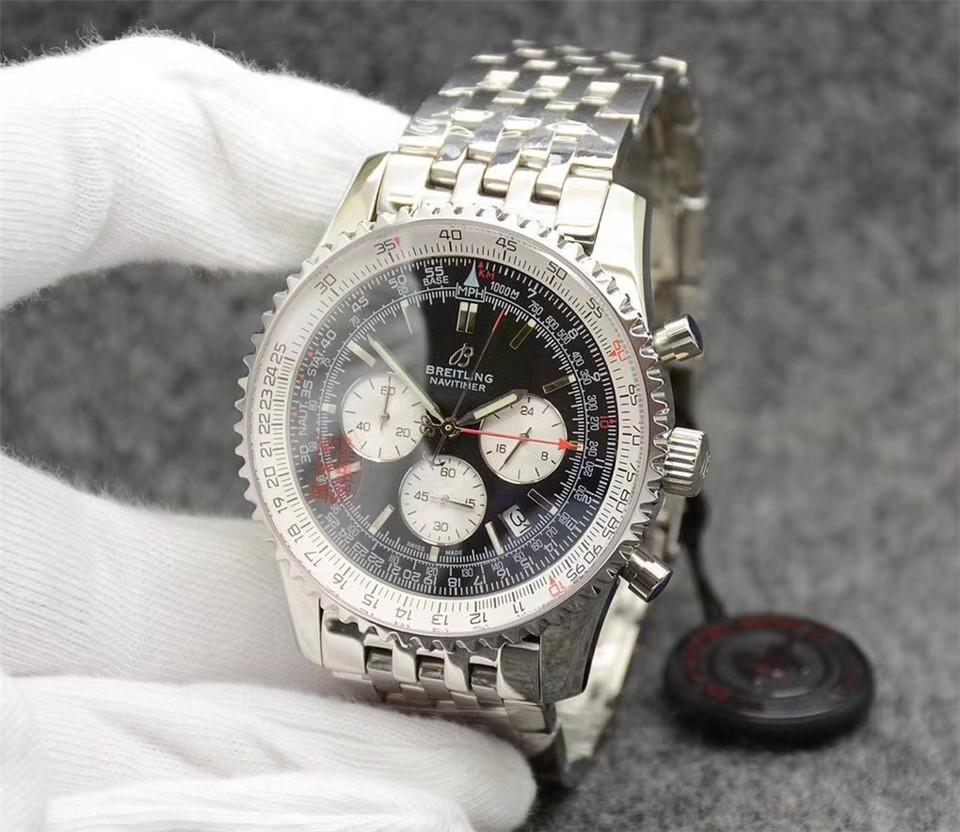 Replica BREITLING 904l Stainless Steel Quartz Watch 46MM