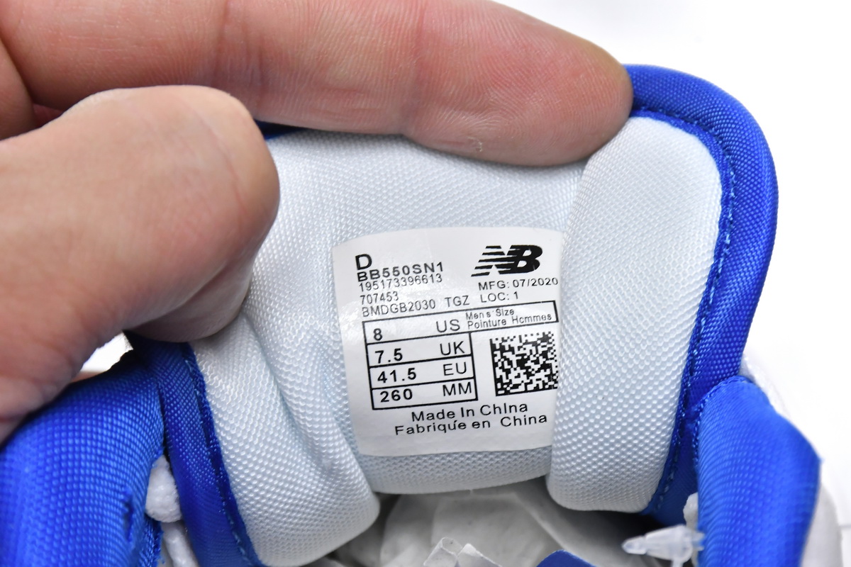 Replica New Balance Shoe BB550SN1 New Balance 550 White Blue