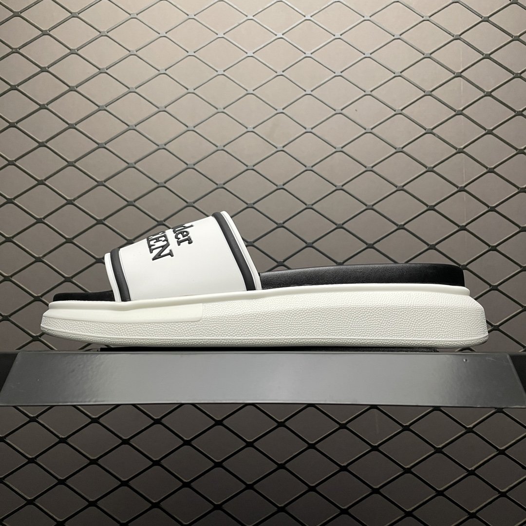 Replica Alexander McQueen Shoe Alexander McQueenOversized Hybrid Signature Slides LOGO Size 35-40