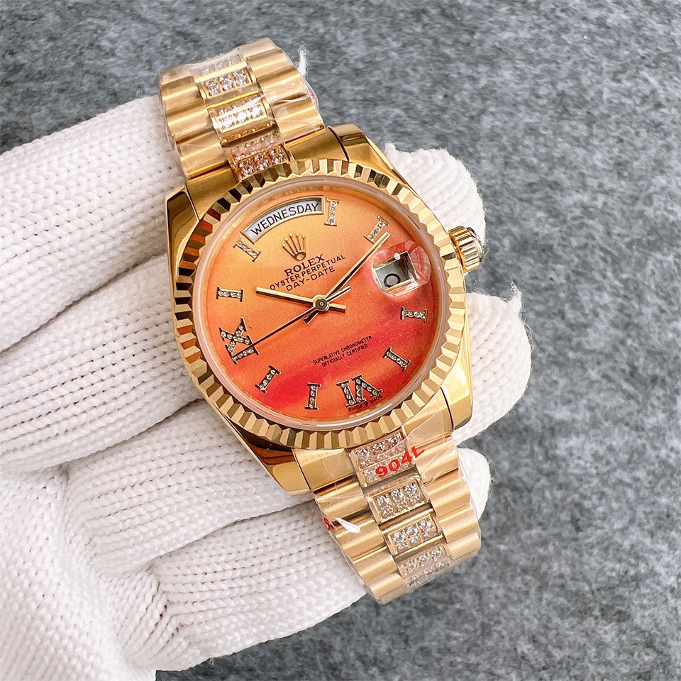 Replica Rolex DayDate 904l Stainless Steel Automatic Mechanical Watch 36mm