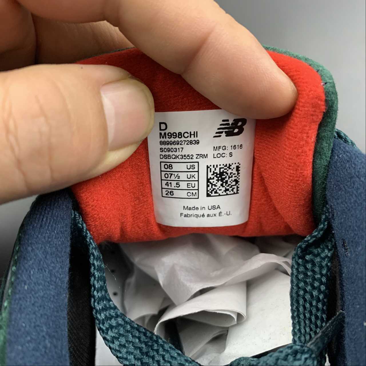 Replica New Balance Shoe New Balance NB998 M998CHI  39.5 40 40.5 41.5 42 42.5 43 44