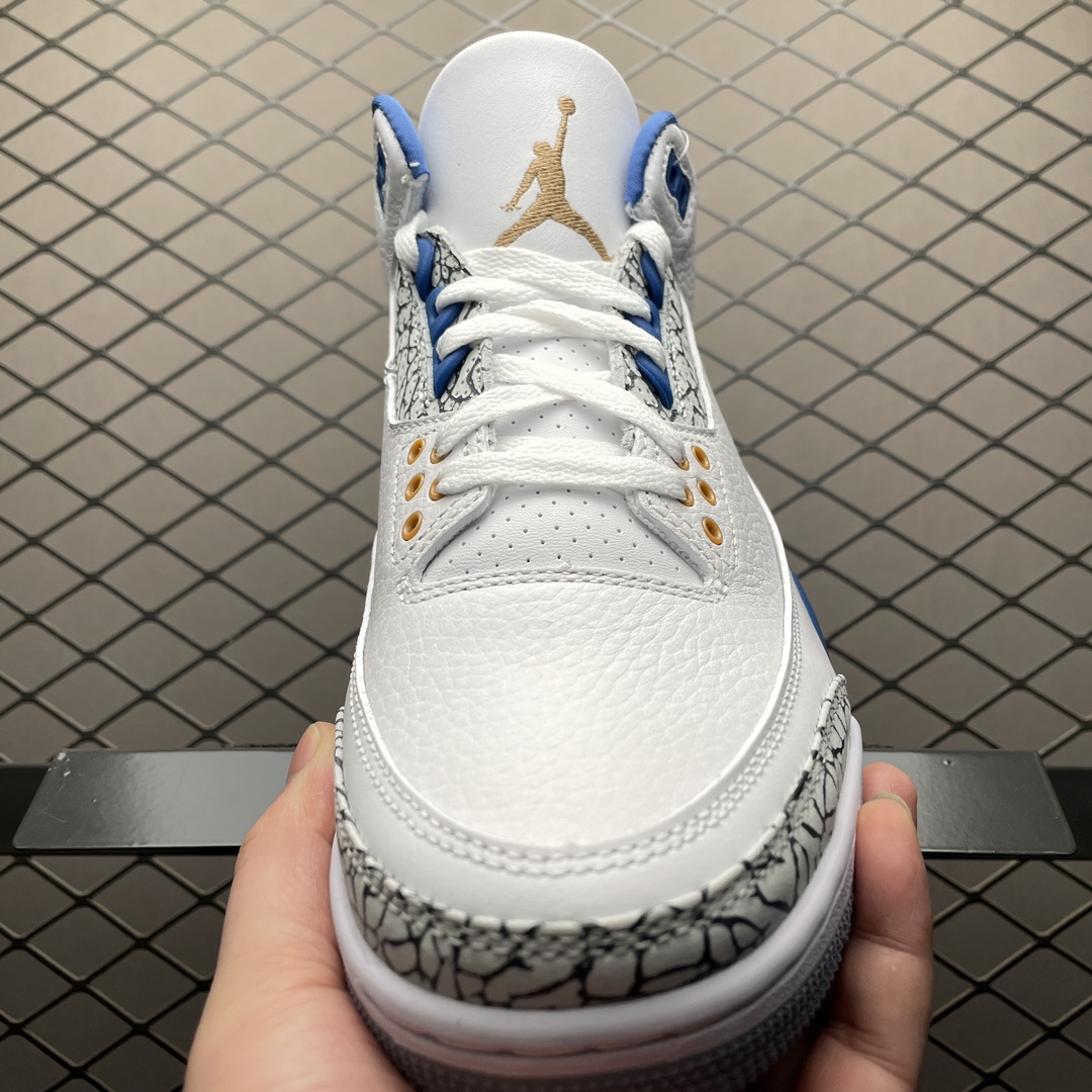 Replica Air Jordan Shoe Air Jordan 3 Retro White and True Blue CT8532-148 Size 40-47.5