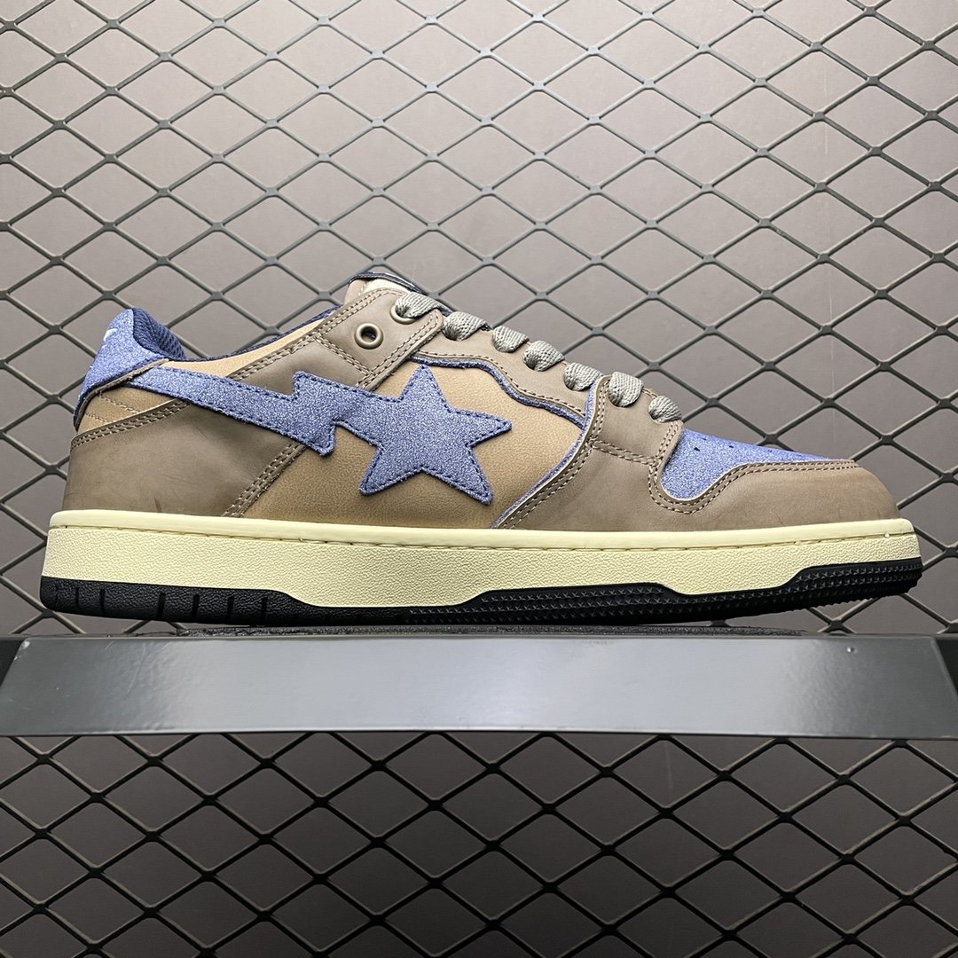 Replica Bape Shoe Bape Sk8 Sta To Nigo Brown Blue Size 36-45  43IEFDD1
