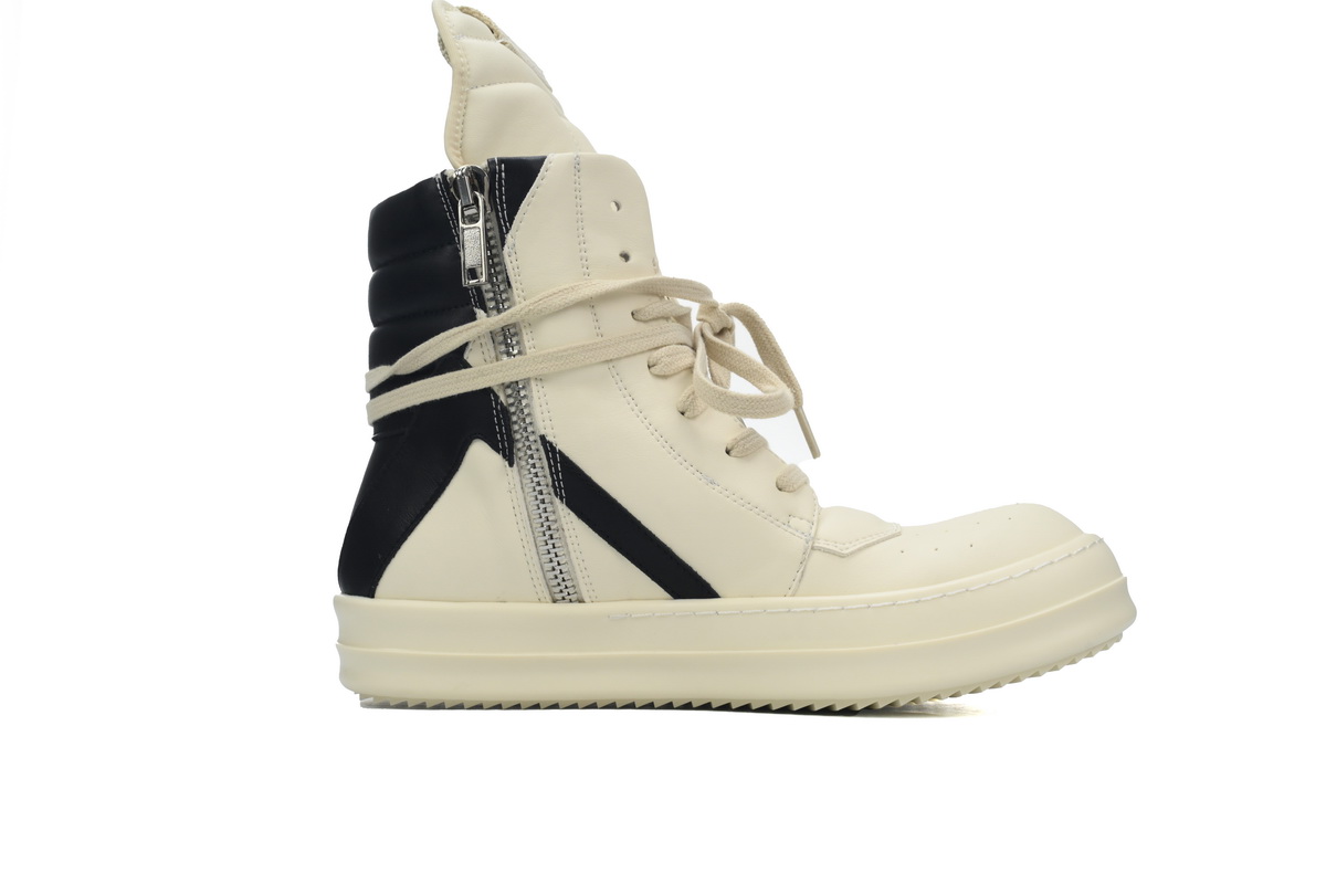 Replica Rick Owens Shoe Rick Owens Luxor Geobasket High ‘Milk Black’