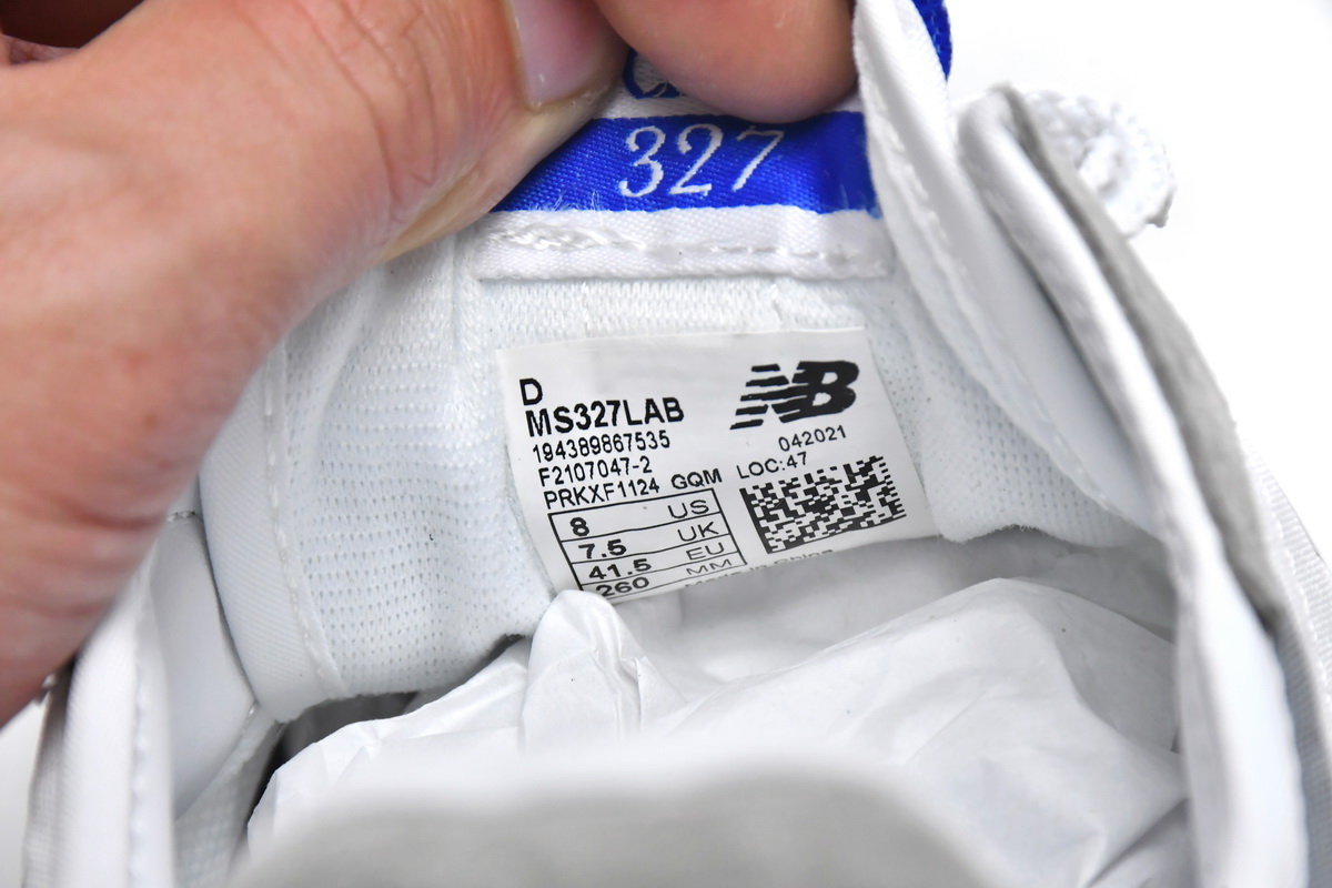 Replica New Balance Shoe MS327LAB New Balance 327 White Grey