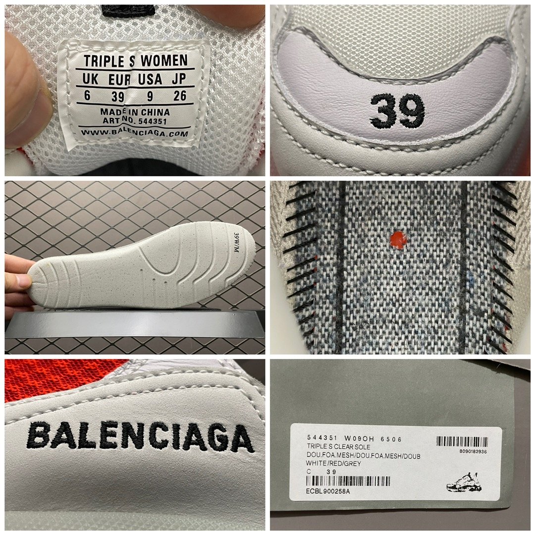 Replica Balenciaga Shoe Balenciaga Triple S Clear Solo Sneaker 544351 Size 35-45