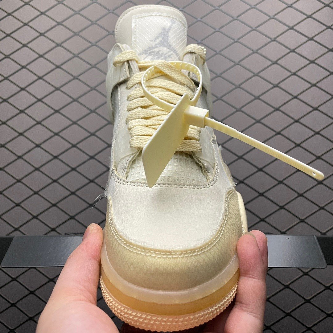 Replica OFF White Shoe Off-White x Air Jordan 4 RetroSailAJ44 OW CV938