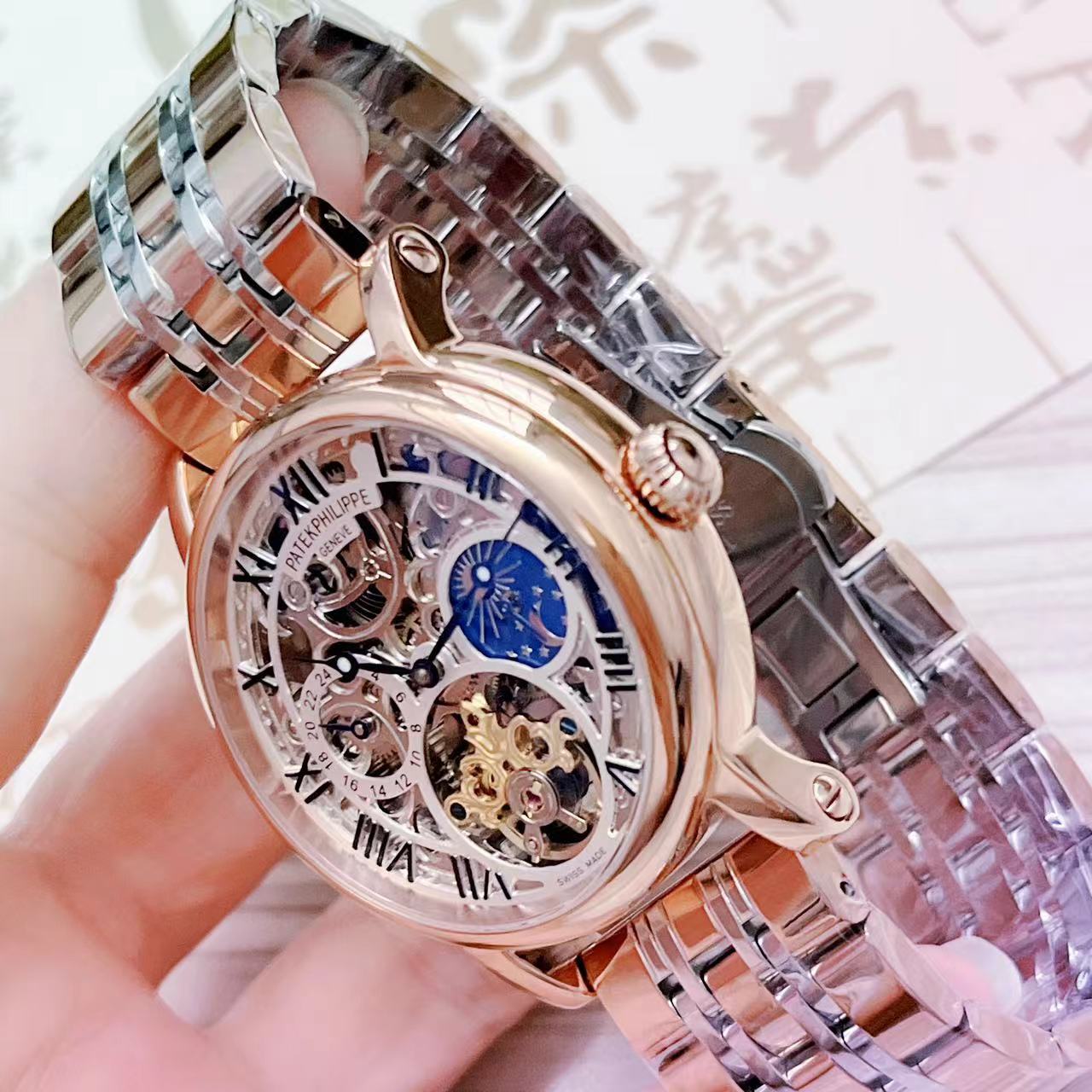 Replica Patek Philippe Tourbillon 904l Stainless Steel Automatic Mechanical Watch 43mm