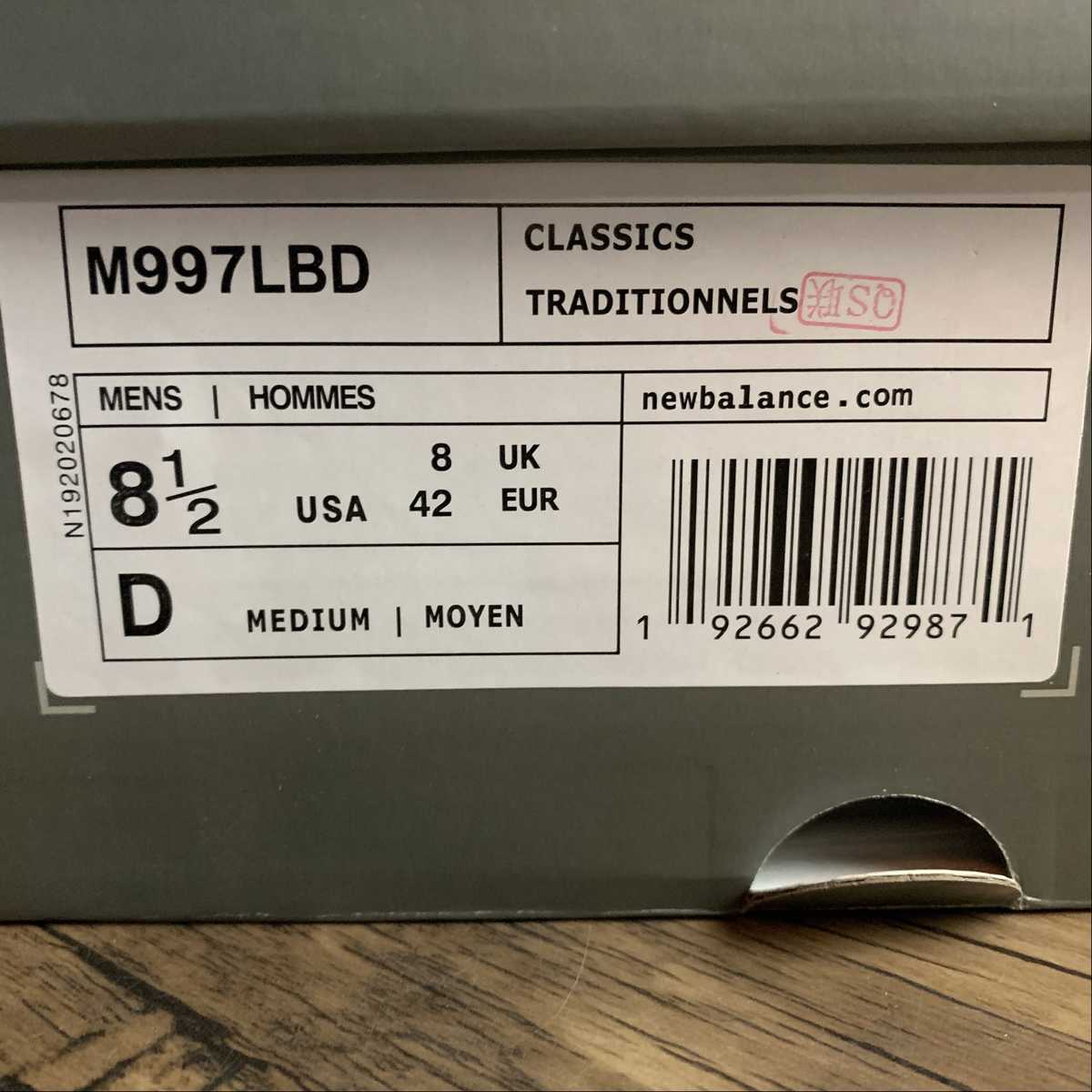 Replica New Balance Shoe New Balance NB997 StyleU M997LBD SizeU 39.5 40 40.5 41.5 42 42.5 43 44