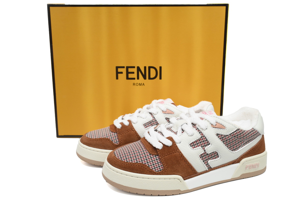 Replica Fendi Shoe  Fendi Match White Brown