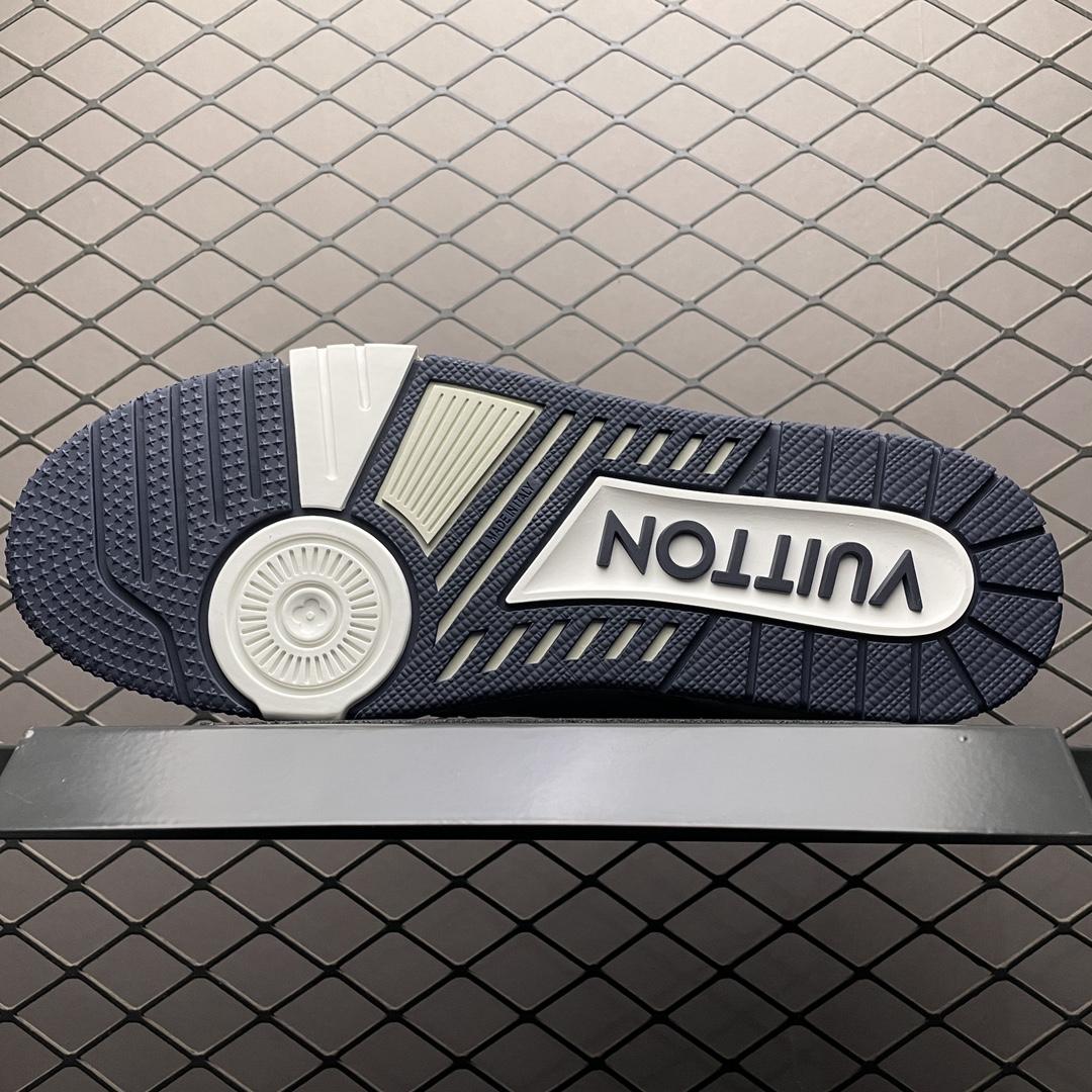 Replica Louis Vuitton Shoe Louis Vuitton LV Trainer Size 35-45 White Navy Blue