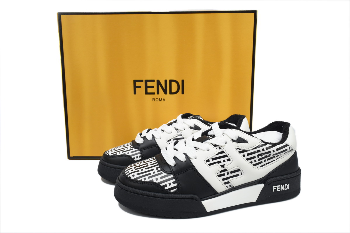 Replica Fendi Shoe Fendi Match Black and White