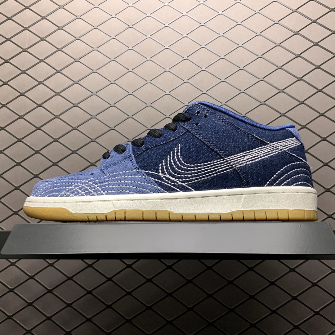 Replica Nike Dunk SB Shoe Nike SB Dunk Low Pro PRM Denim Gum CV0316-400 Size 40-45