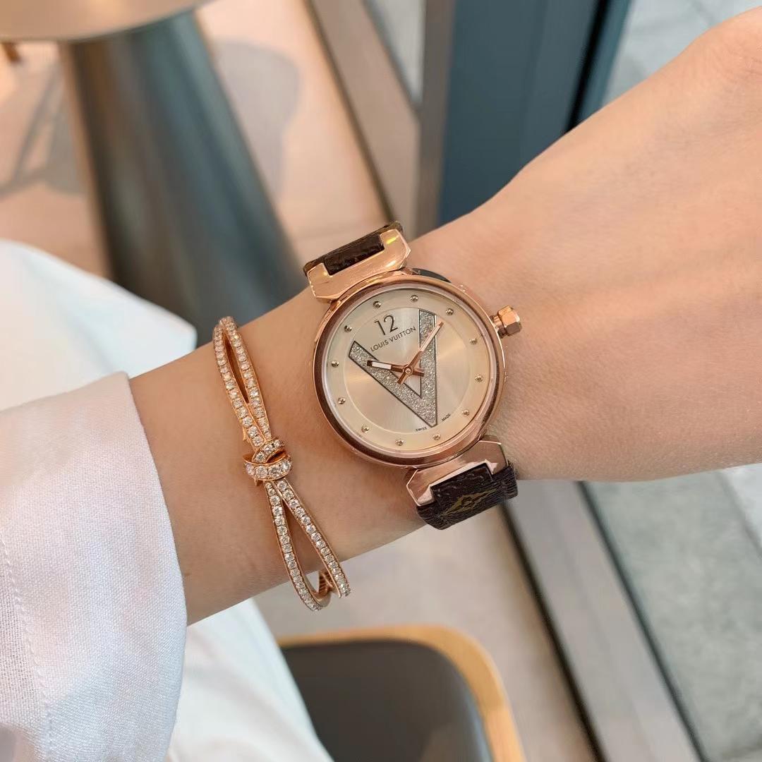 Replica LOUIS VUITTON LV 904l Stainless Steel Quartz Watch 33MM