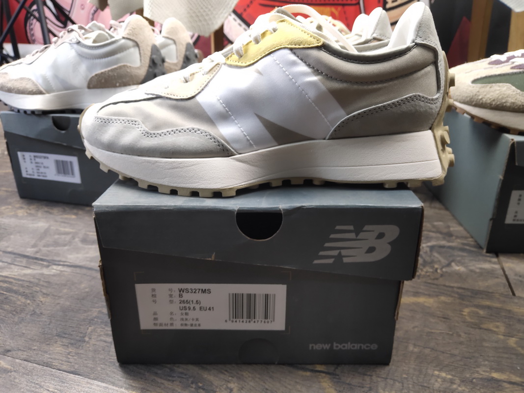 Replica New Balance Shoe WS327MS New Balance 327 Cream Coloured