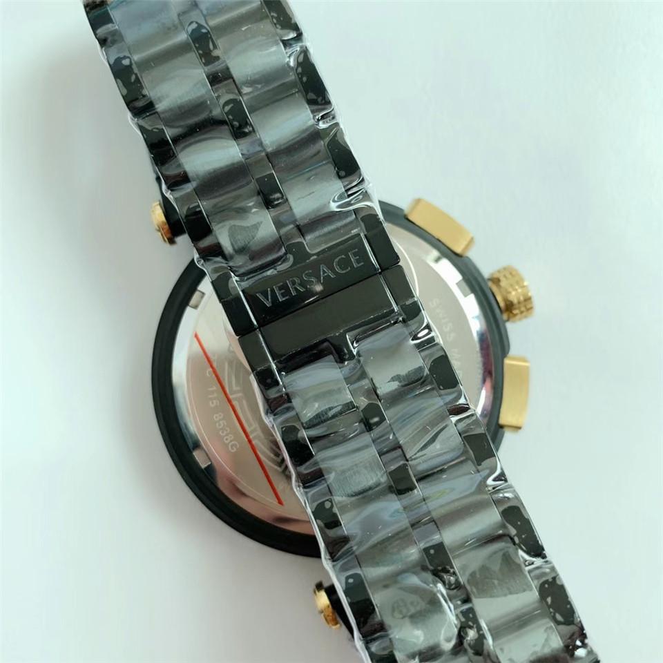Replica Versace 904l Stainless Steel Quartz Watch 44MM