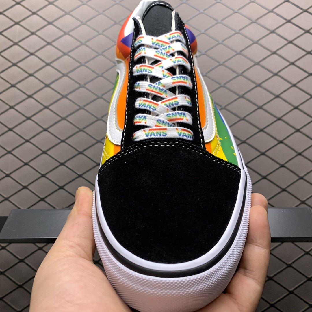 Replica Vans Shoe Vans Old Skool Low Black Rainbow Size 35-44