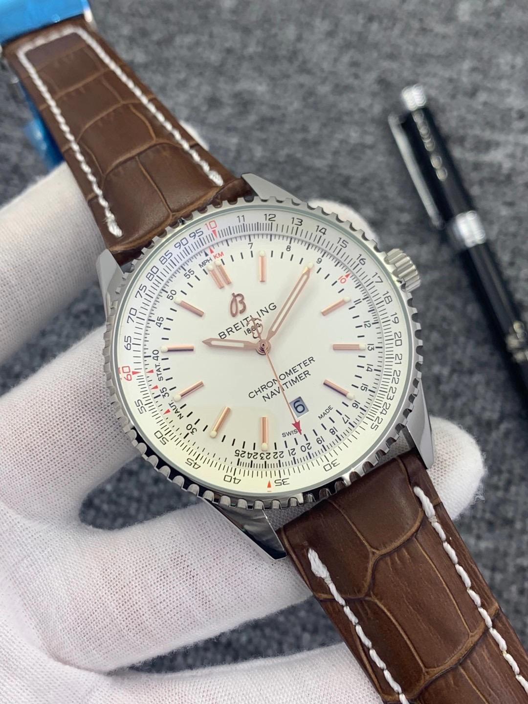 Replica BREITLING 904l Stainless Steel Automatic Machine Watch 46MM