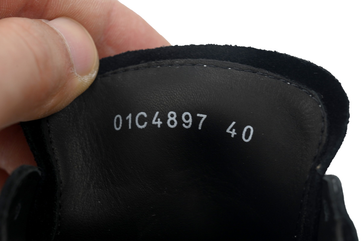 Replica Rick Owens Shoe Rick Owens Suede Vintage ‘Black Milk White