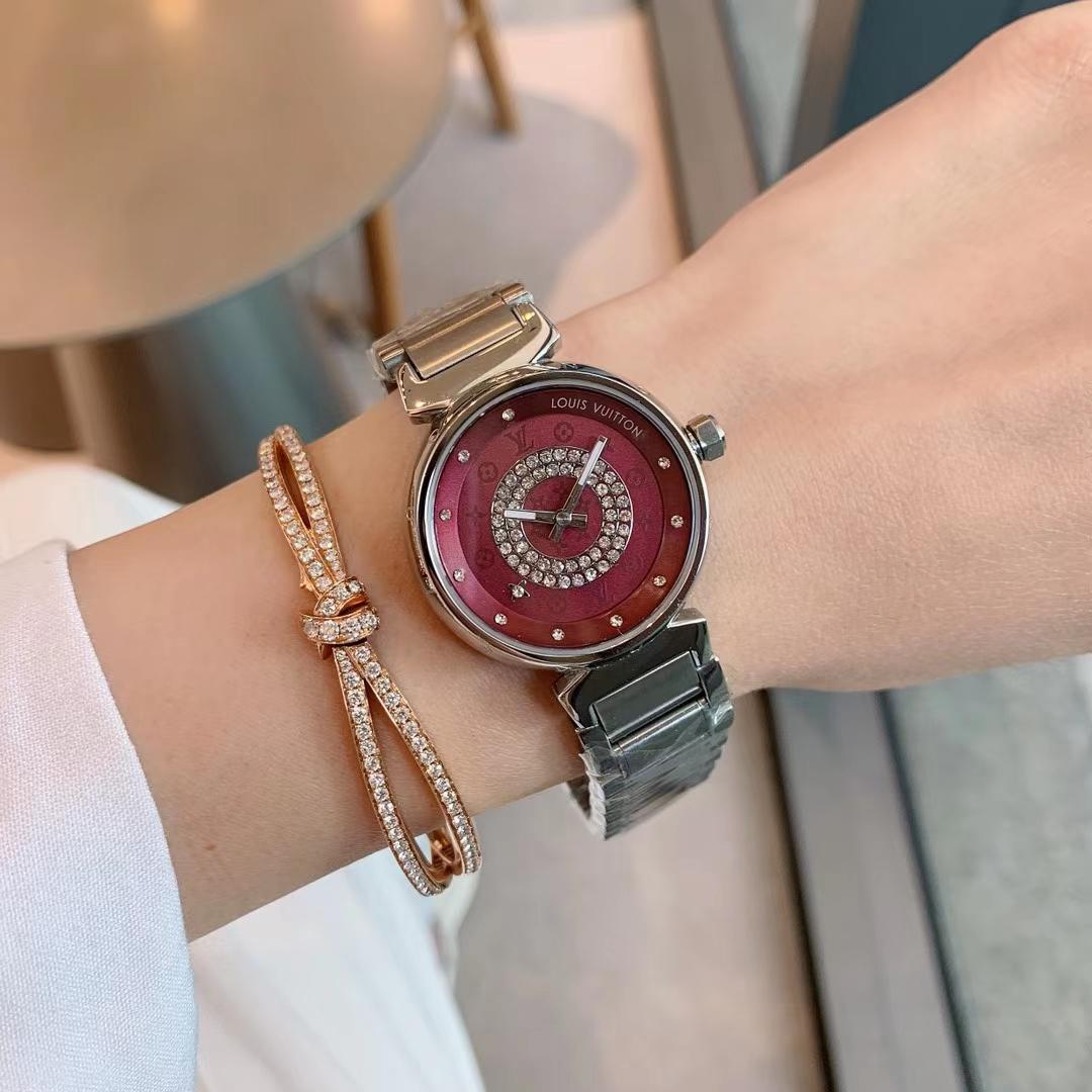 Replica LOUIS VUITTON LV 904l Stainless Steel Quartz Watch 33MM