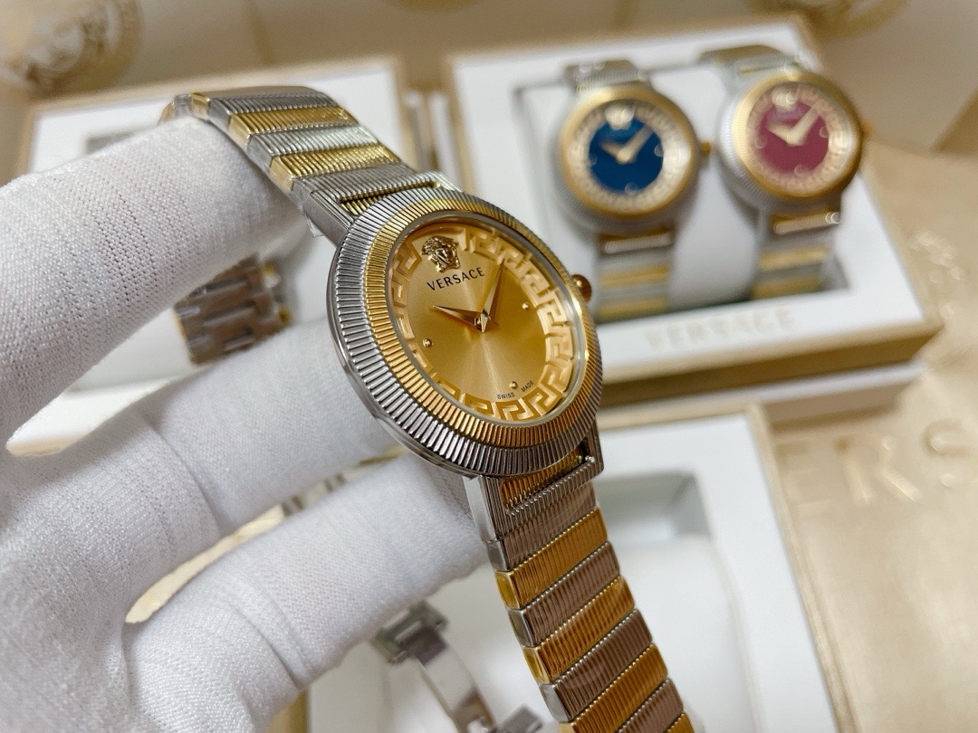 Replica Versace 904l Stainless Steel Quartz Watch 36MM