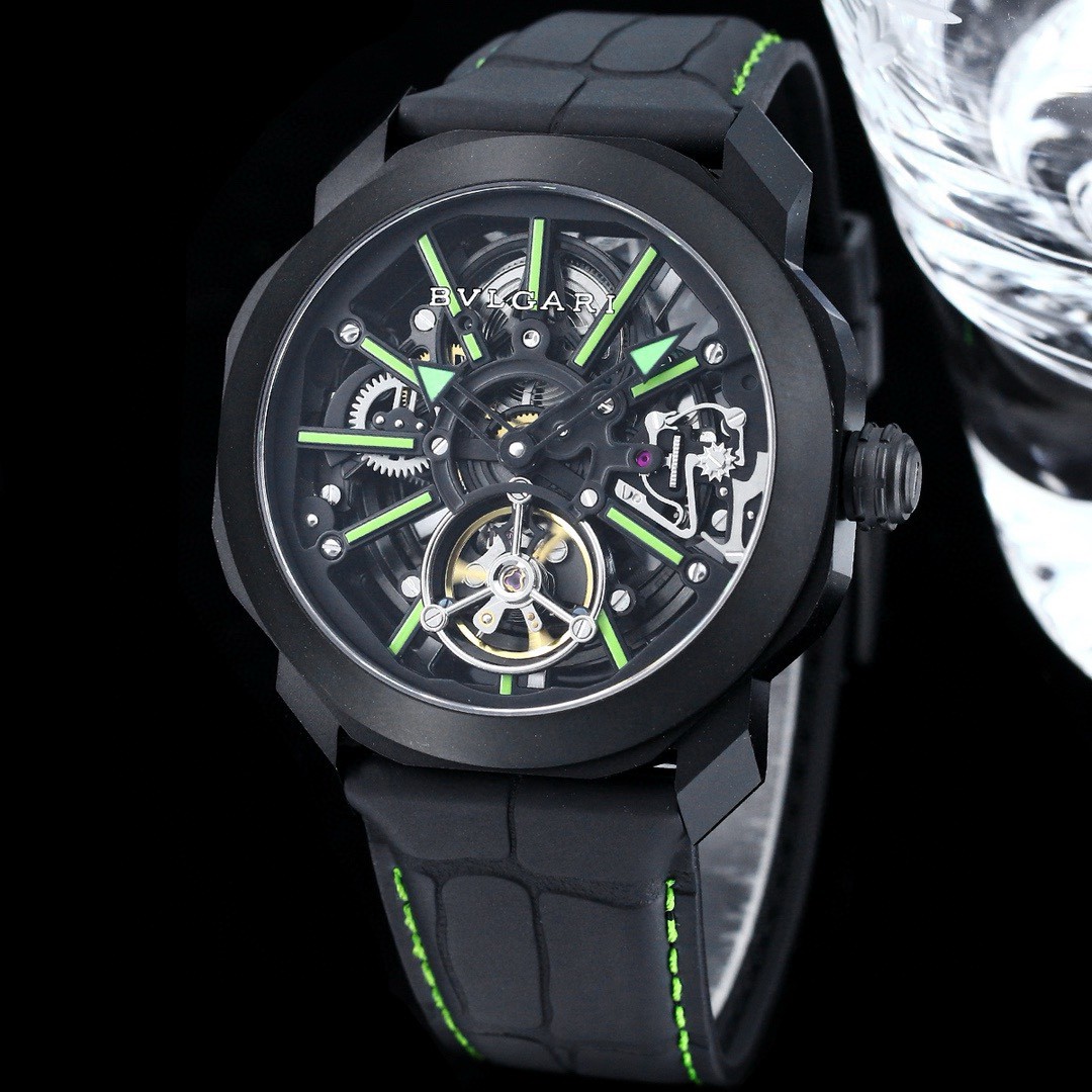Replica BVLGARI 904l Stainless Steel Automatic Machine Watch 44MM