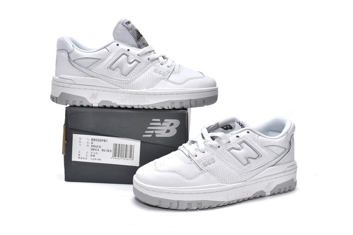 Replica New Balance Shoe BB550PB1 New Balance 550 White Grey