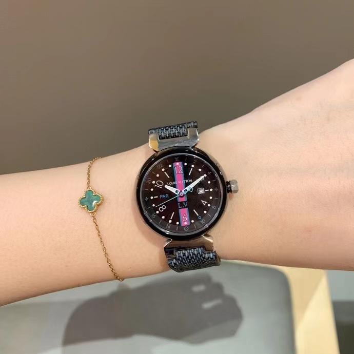 Replica LOUIS VUITTON LV 904l Stainless Steel Quartz Watch 33MM