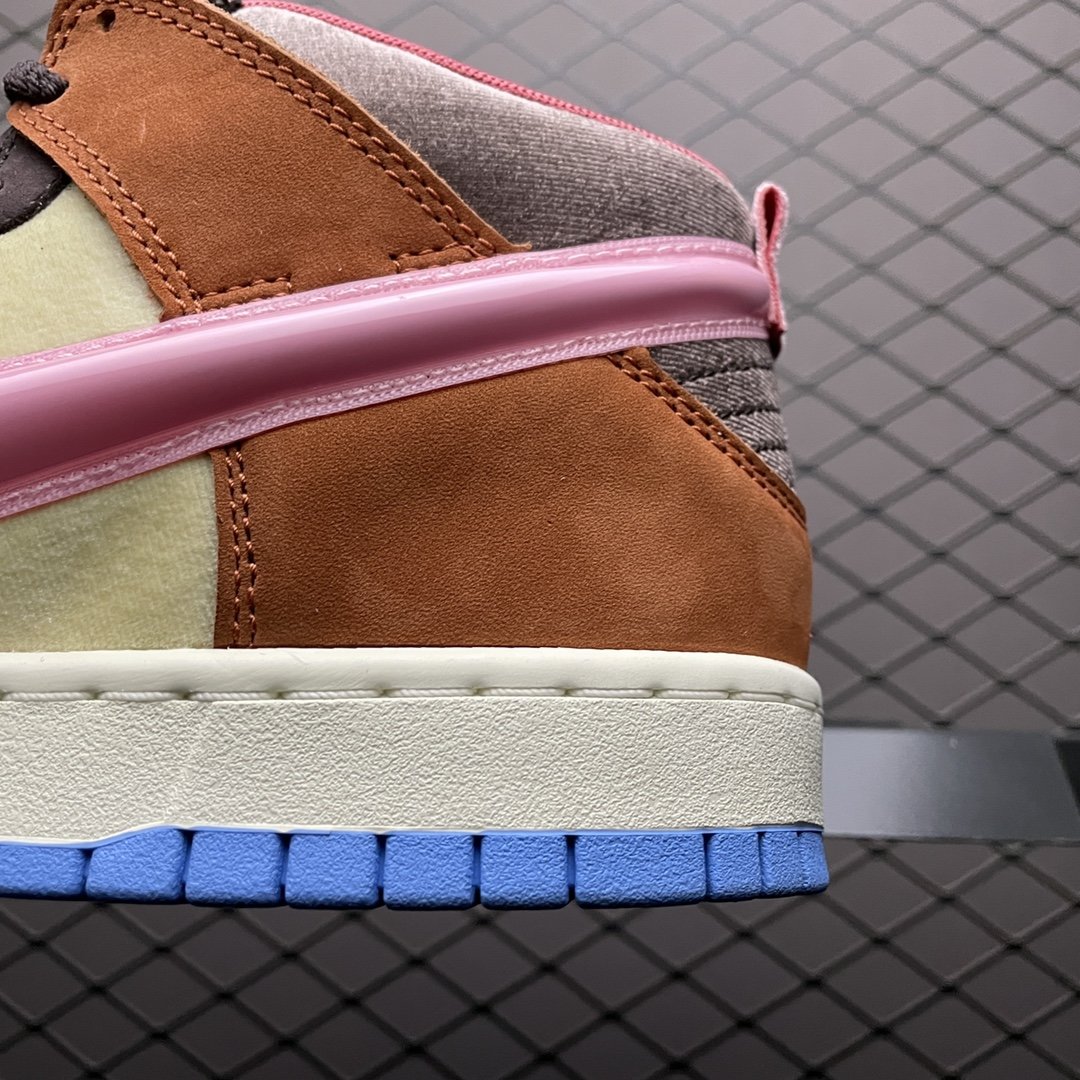 Replica Nike Dunk SB Shoe Social Status x Nike Dunk Mid Chocolate MilkDJ1173-700 SIZE 36-4
