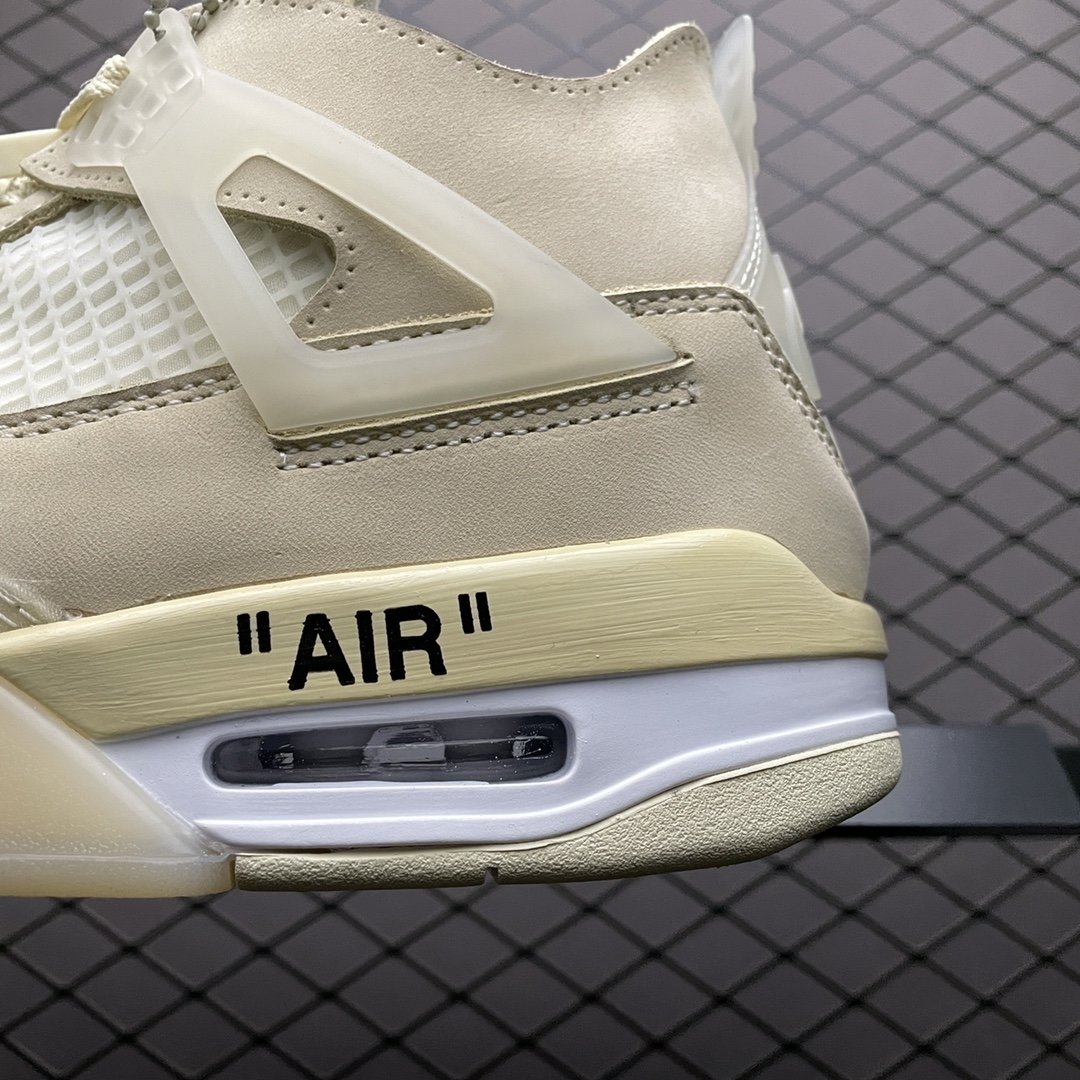 Replica OFF White Shoe Off-White x Air Jordan 4 RetroSail AJ4 CV9388-100 40-47.5