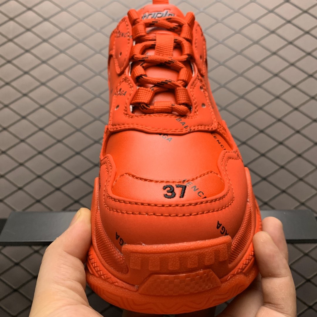 Replica Balenciaga Shoe Balenciaga Triple S Red Size 35-45