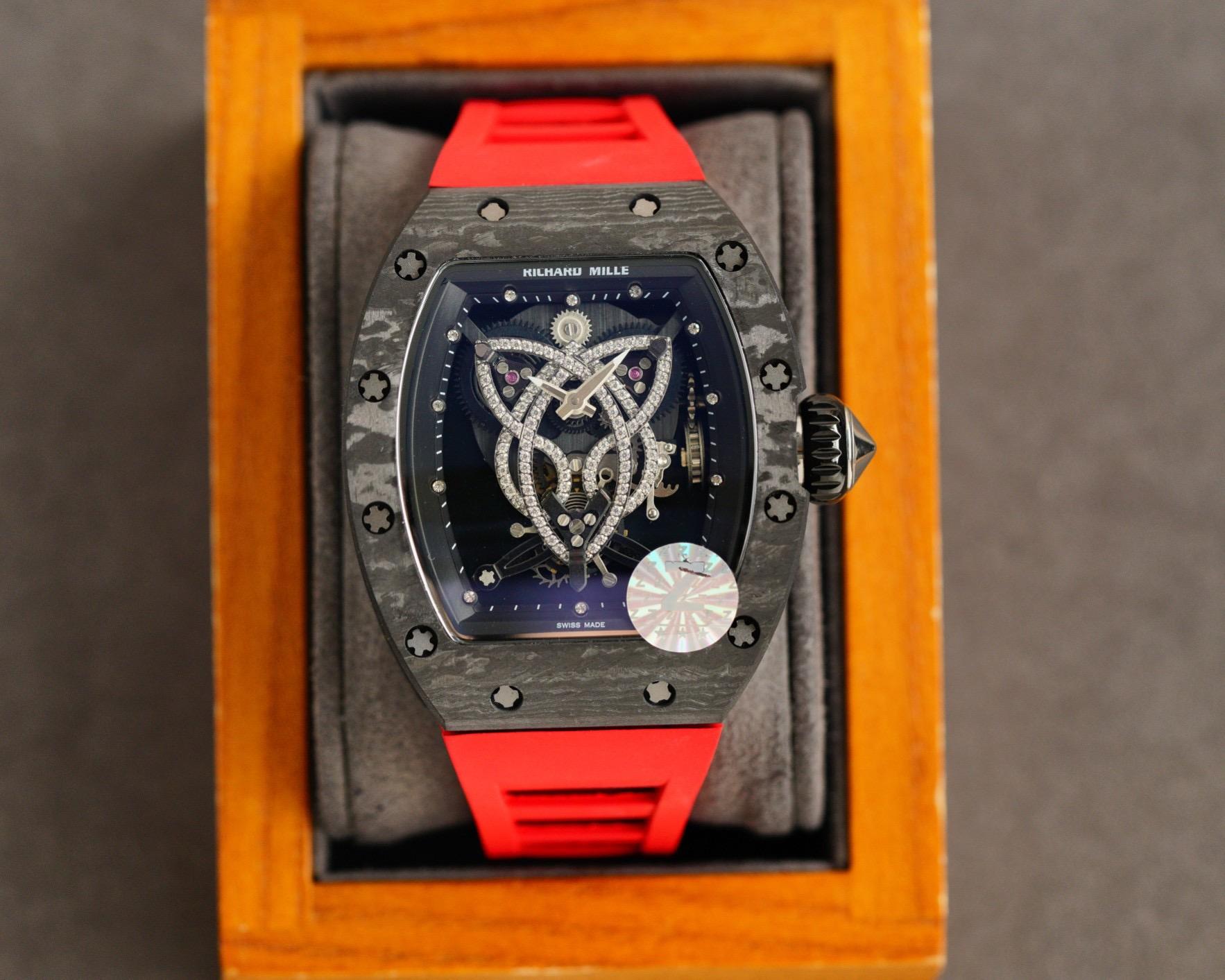 Replica Richard Mille Carbon Fiber Automatic Machine Watch 42MM