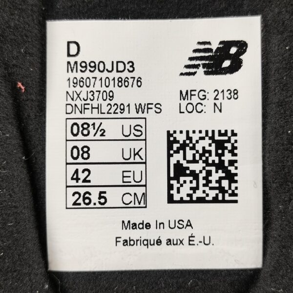 Replica New Balance Shoe JJJound  x New Balance 990 V3     U990JD3