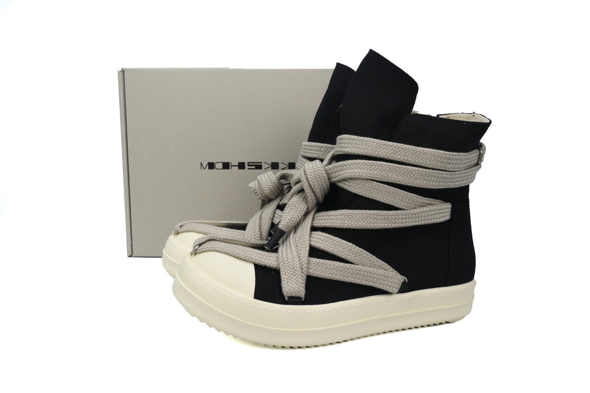 Replica Rick Owens Shoe Rick Owens DRKSHDW Luxor Hexa High ‘Black Milk’