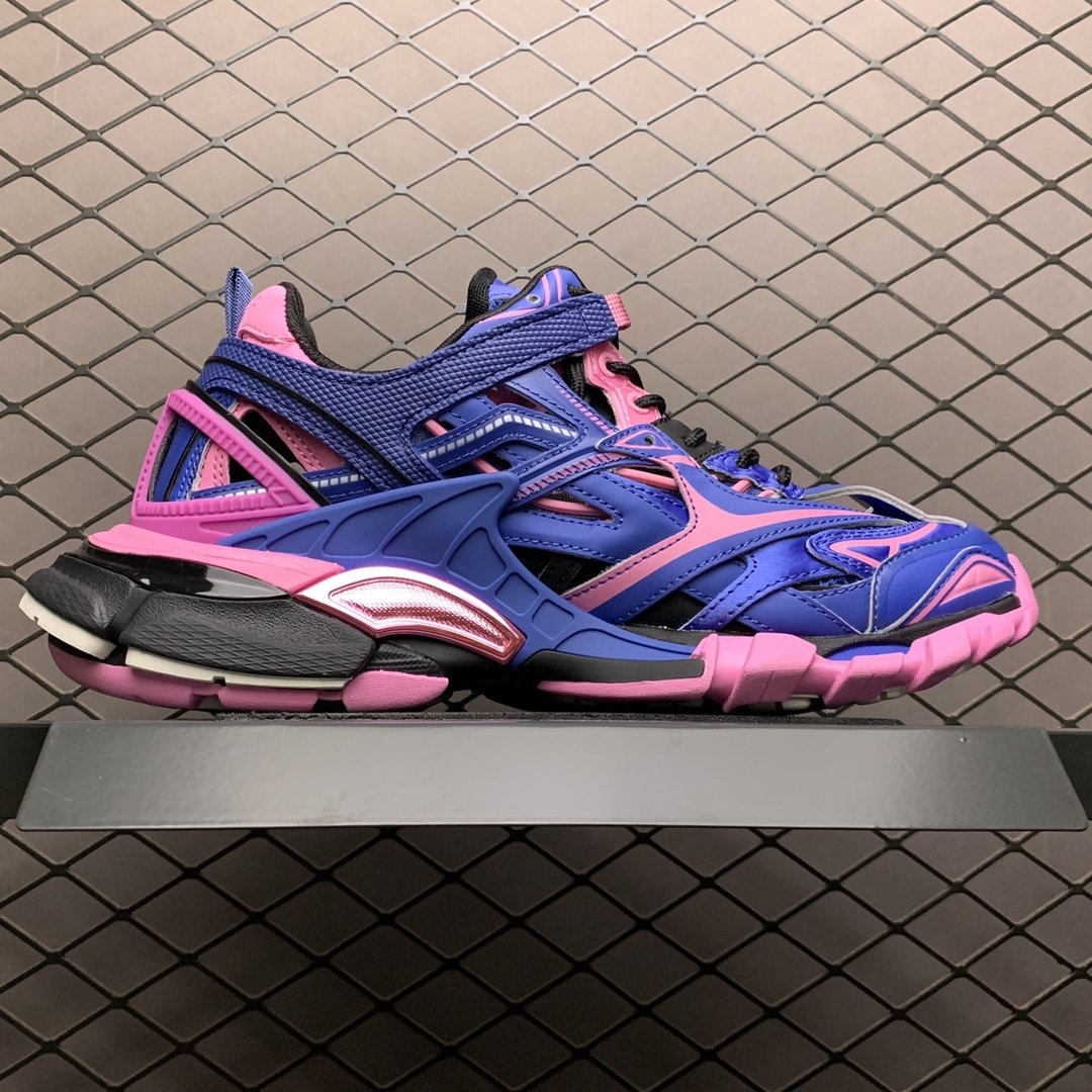 Replica Balenciaga Shoe Balenciaga Track 4.0 Blue Pink 35-46