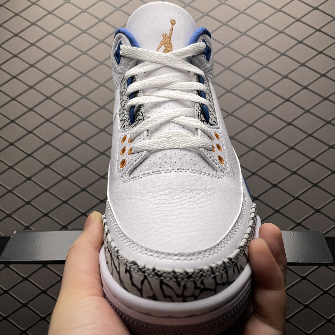 Replica Air Jordan Shoe Air Jordan 3White and True BlueCT8532-148 Size 40-47.5