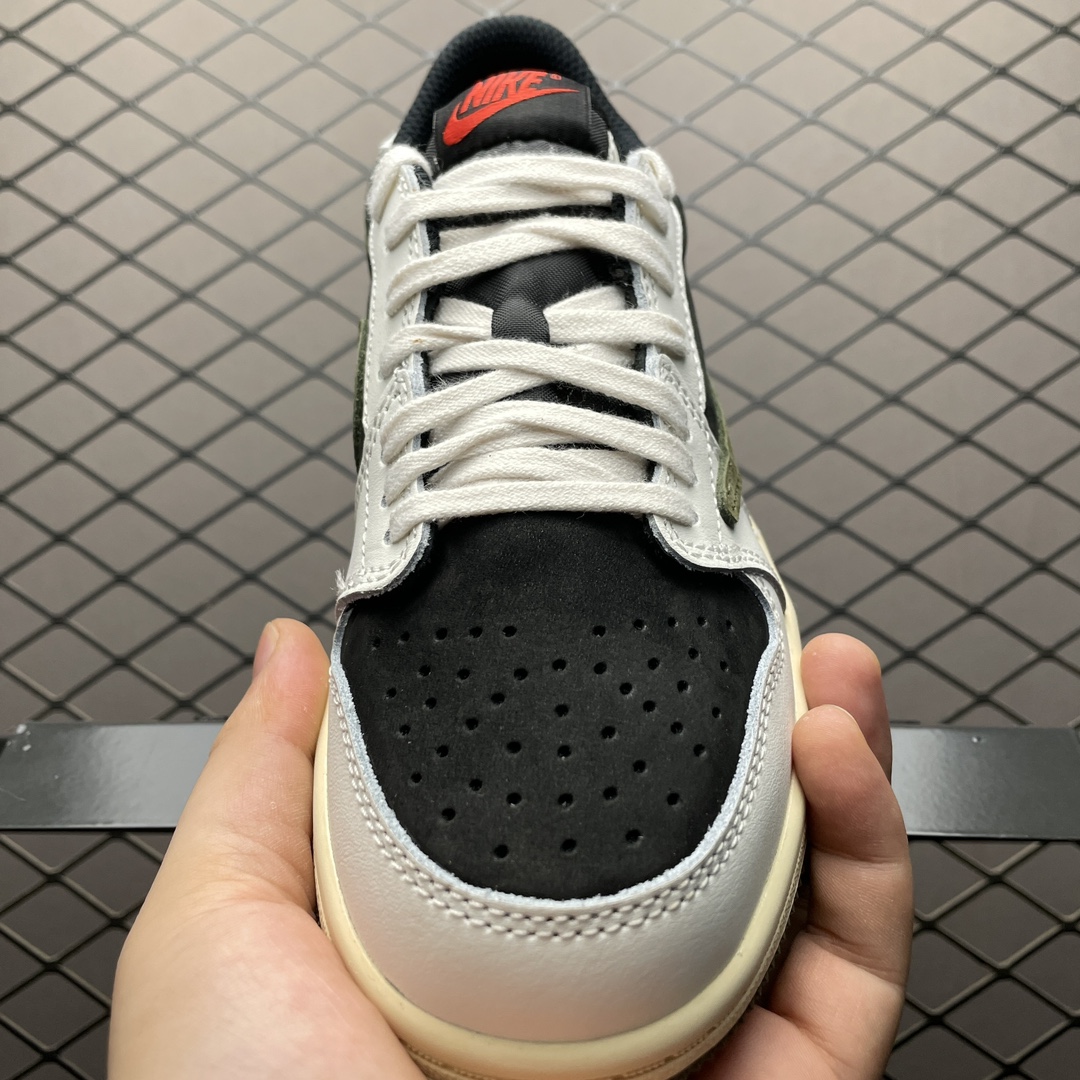 Replica Air Jordan Shoe Youth Travis Scott x Air Jordan AJ1 Low OG TS DZ5909-106 Size 27-35