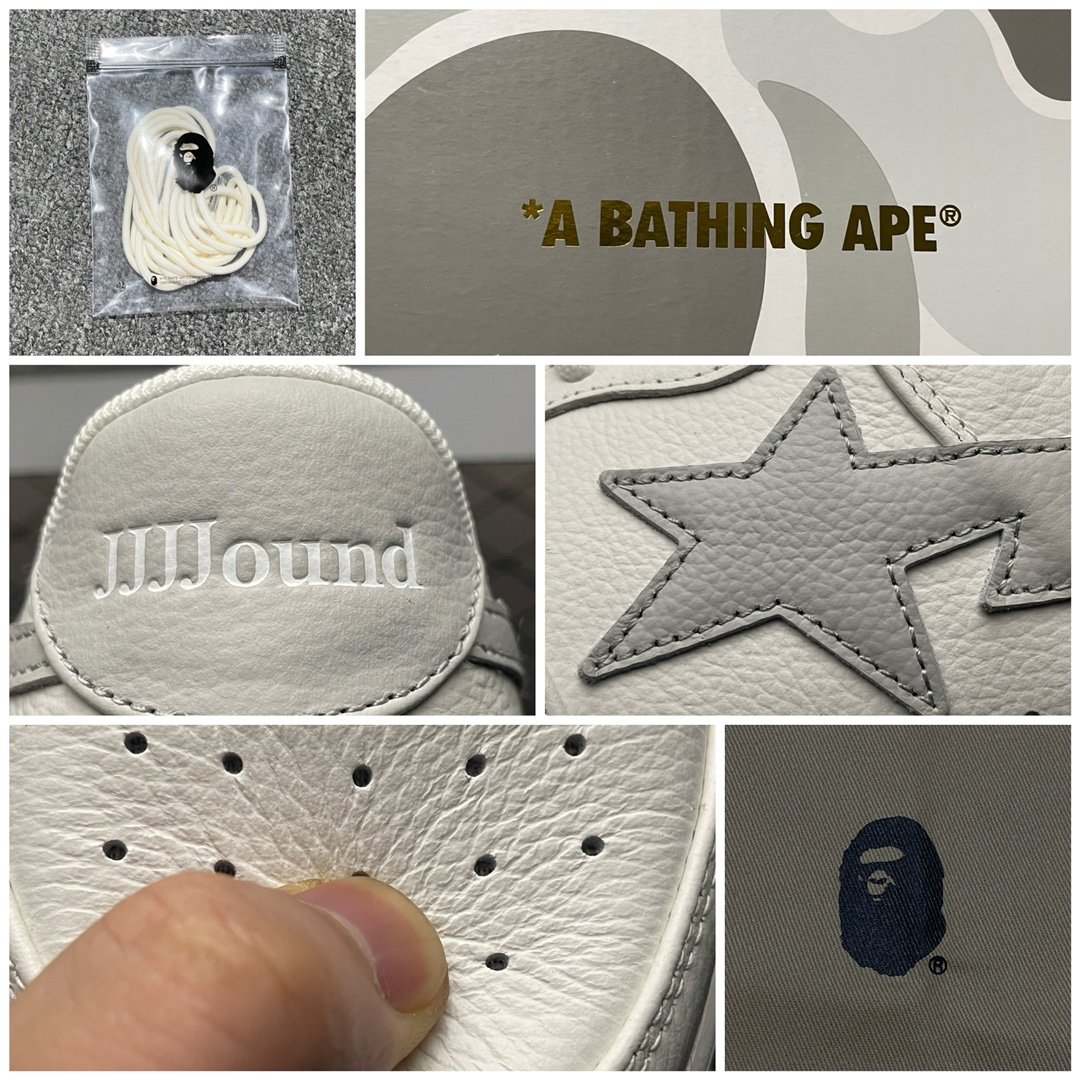 Replica Bape Shoe x Bape Sta To Low White Size 40-4547IFOU3