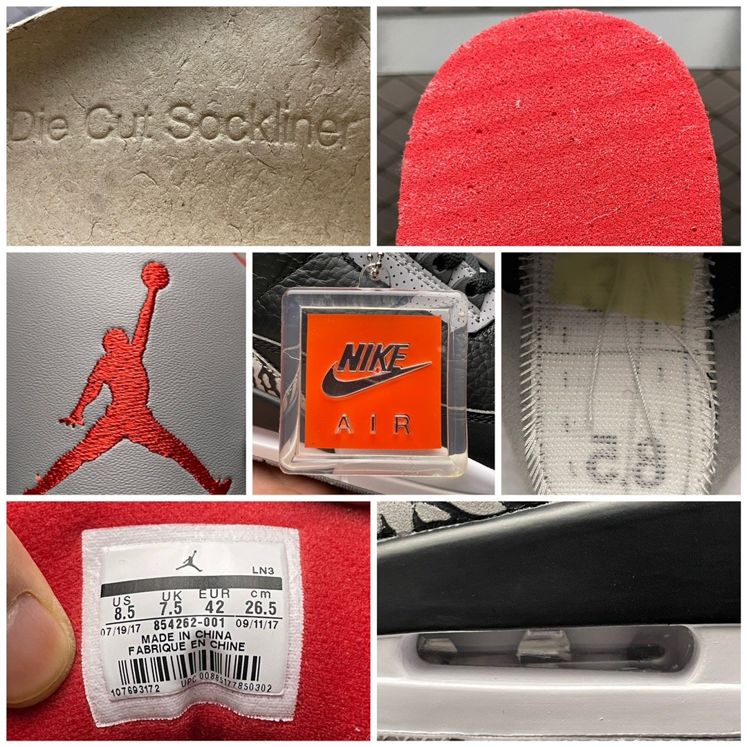 Replica Air Jordan Shoe Air Jordan 3 Retro OGBlack Cement AJ3 854262-001 Size 40-47