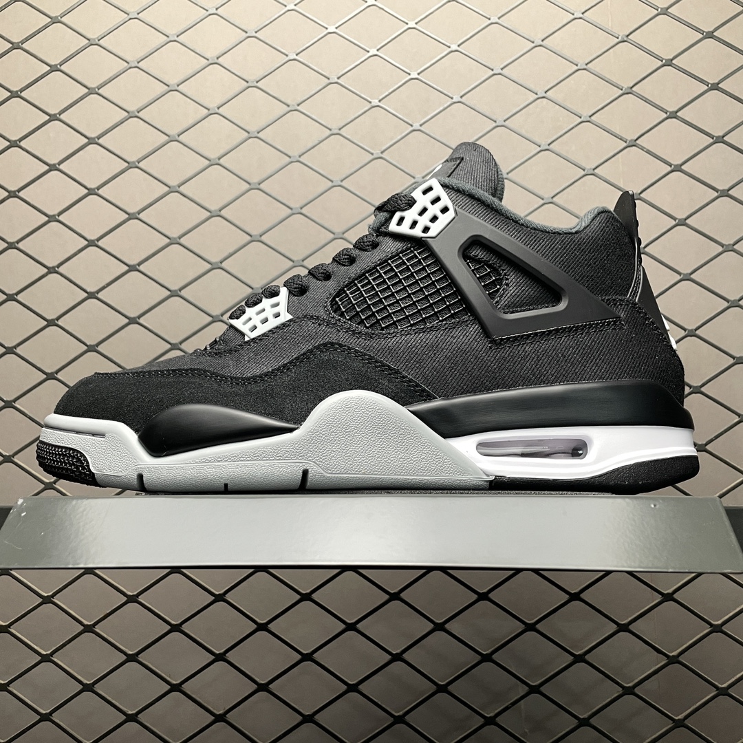 Replica Air Jordan Shoe Air Jordan 4 Retro Black Canvas AJ4 DH7138-006 size 40-47.5