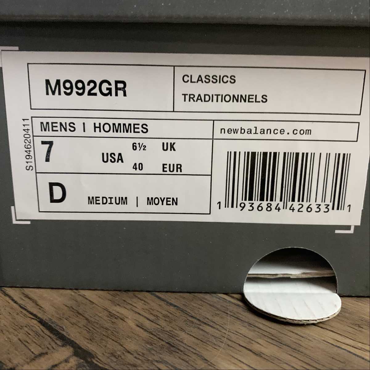Replica New Balance Shoe New Balance NB992  M992GR  36-45